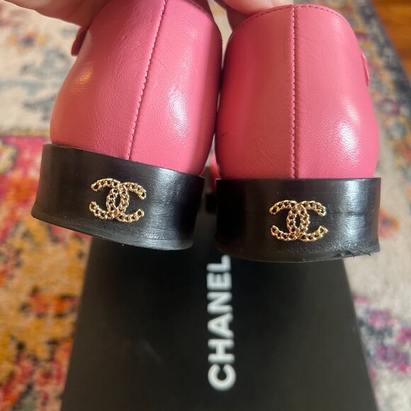 Authentic Chanel 2023 Interlocking CC Logo D'Orsay Flats - Picture 9 of 15